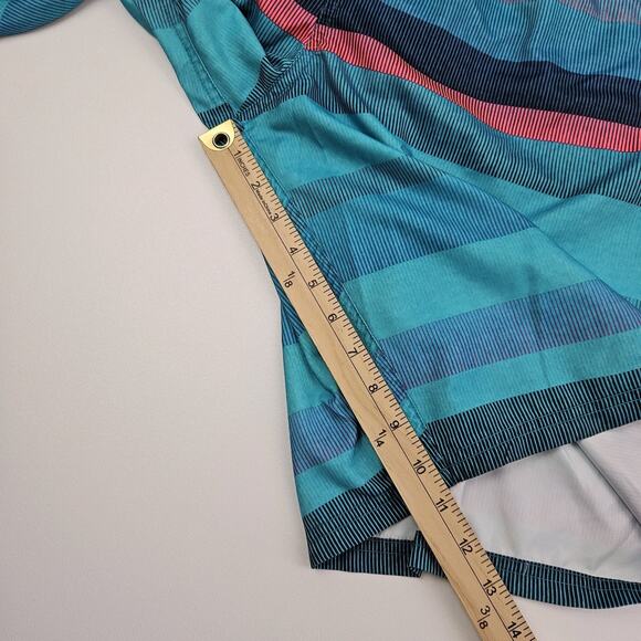 Nike Swim Volley Shorts Trunks Men's L Mesh Lined 11" Abstract Blue/Pink Striped - Picture 10 of 10